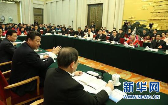 2015年3月6日，中共中央总书记、国家主席、中央军委主席习近平参加十二届全国人大三次会议江西代表团的审议。