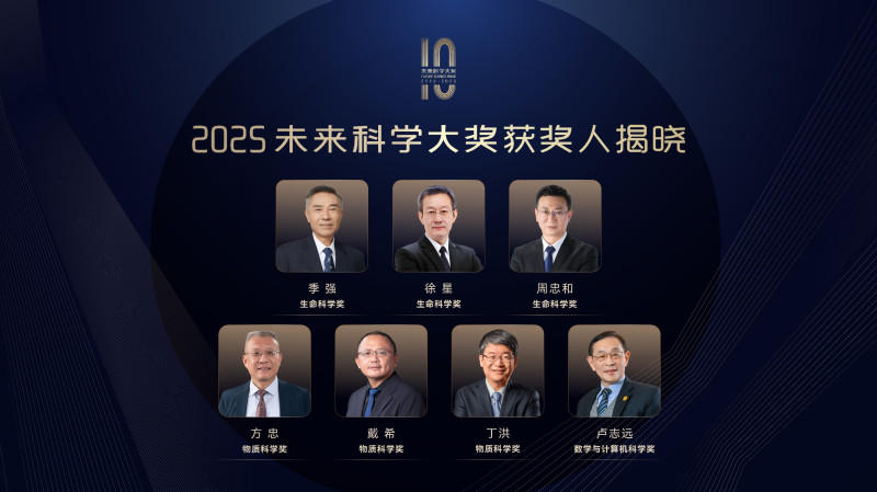 2025未来科学大奖获奖人。 均为资料图片 2025未来科学大奖获奖人。 均为资料图片